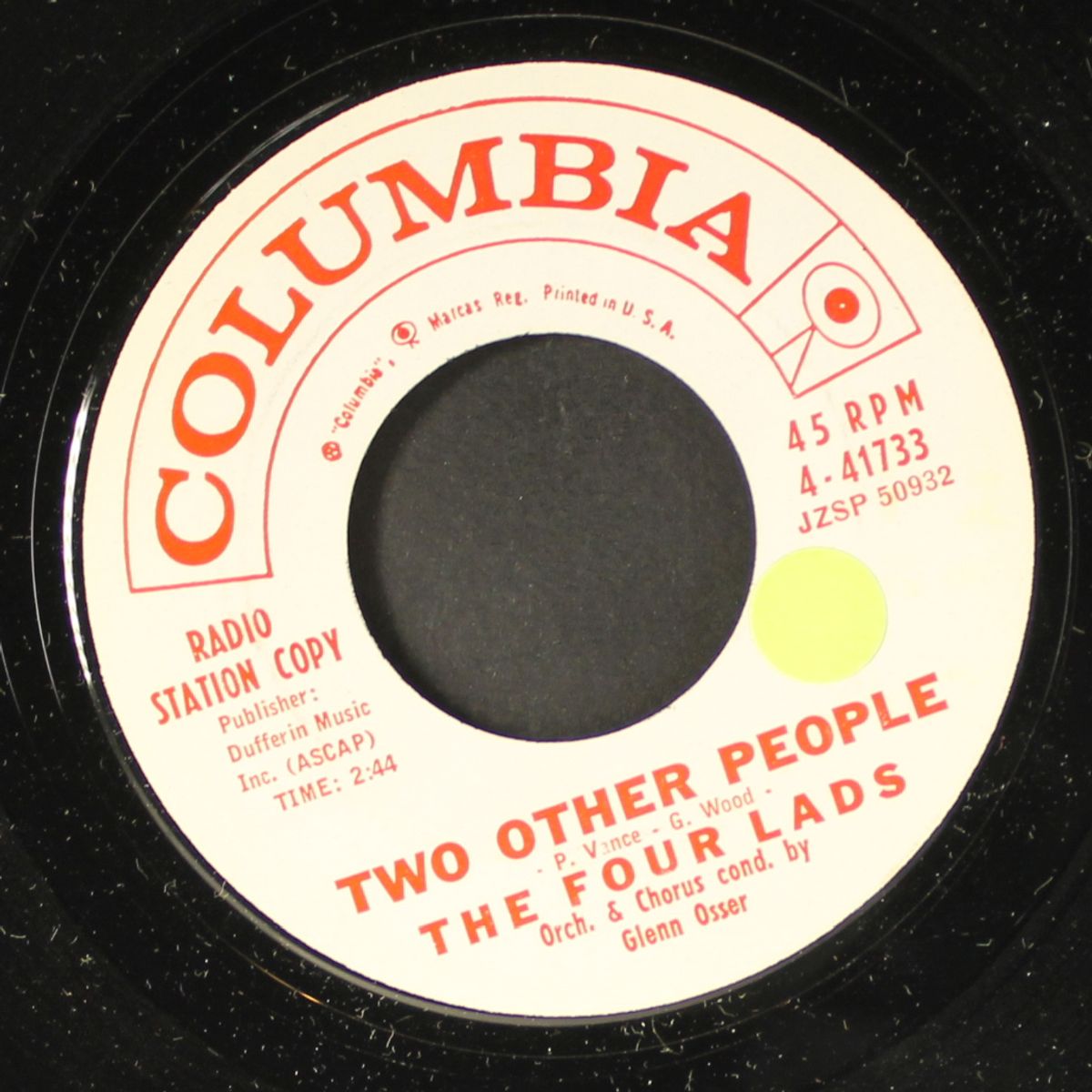 two other people / the sheik of chicago by FOUR LADS