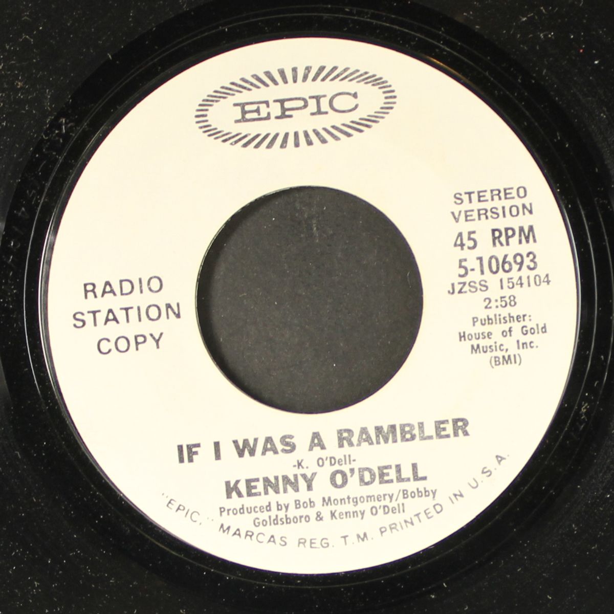 high on life / if i was a rambler by KENNY O'DELL