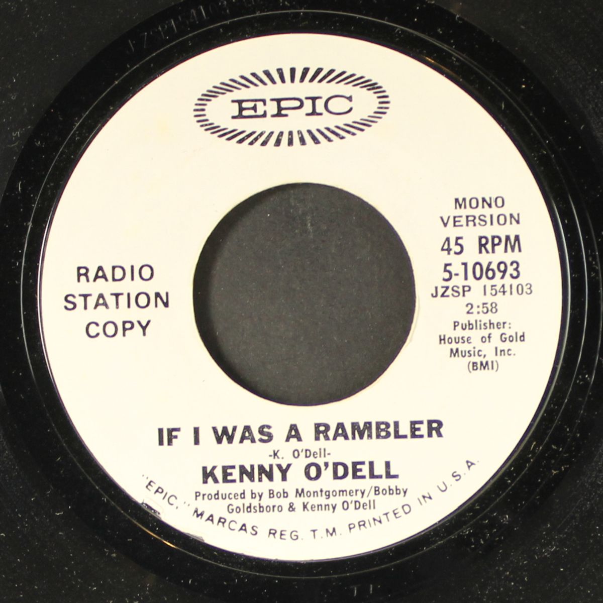 high on life / if i was a rambler by KENNY O'DELL