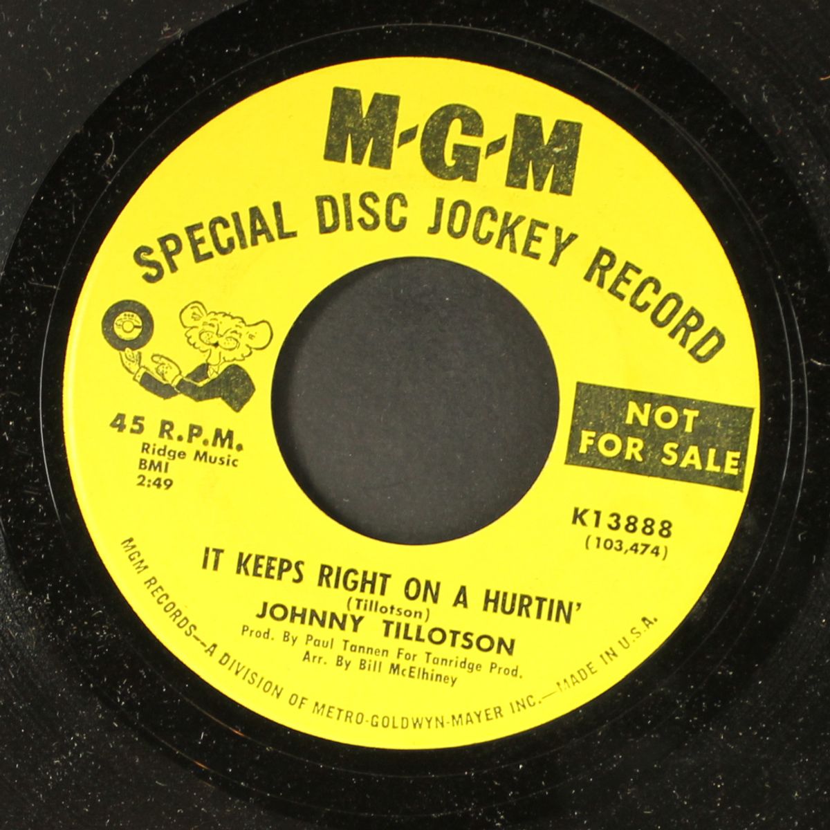 it keeps right on a hurtin' by JOHNNY TILLOTOSN