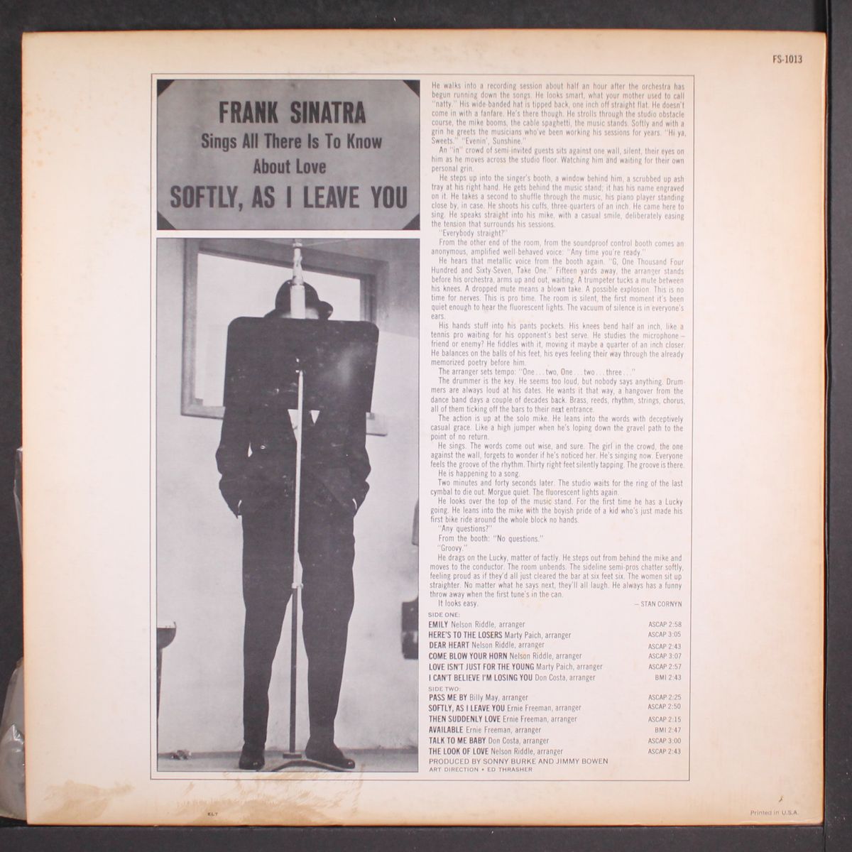 softly, as i leave you by FRANK SINATRA