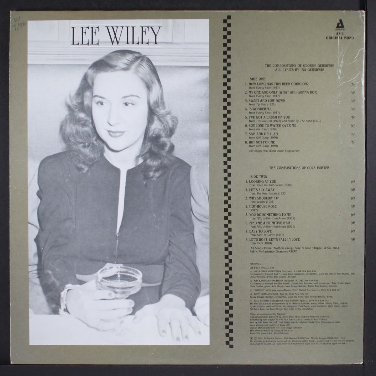sings the songs of gershwin & porter by LEE WILEY