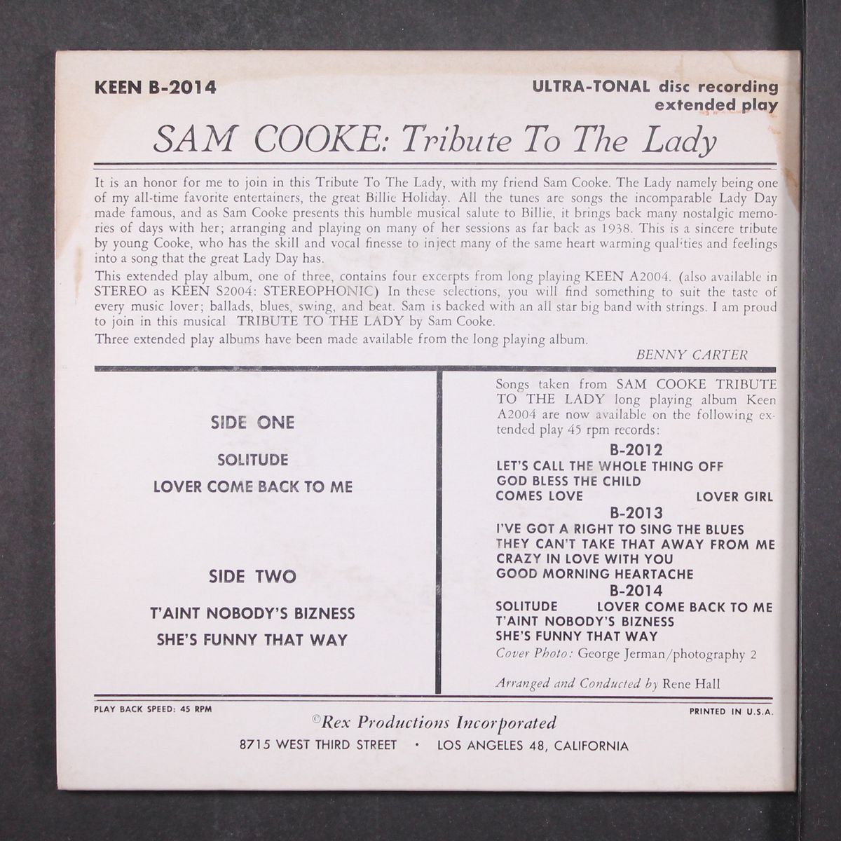 tribute to the lady, vol. 3 by SAM COOKE