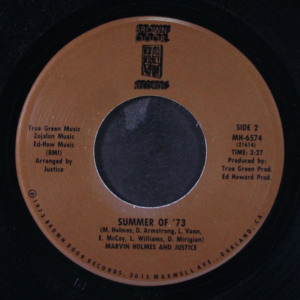 tell the truth / summer of '73 by MARVIN HOLMES & JUSTICE