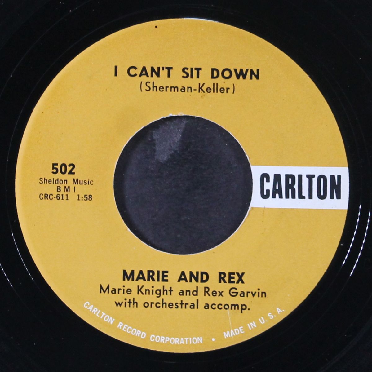 miracles / i can't sit down by MARIE KNIGHT / MARIE & REX