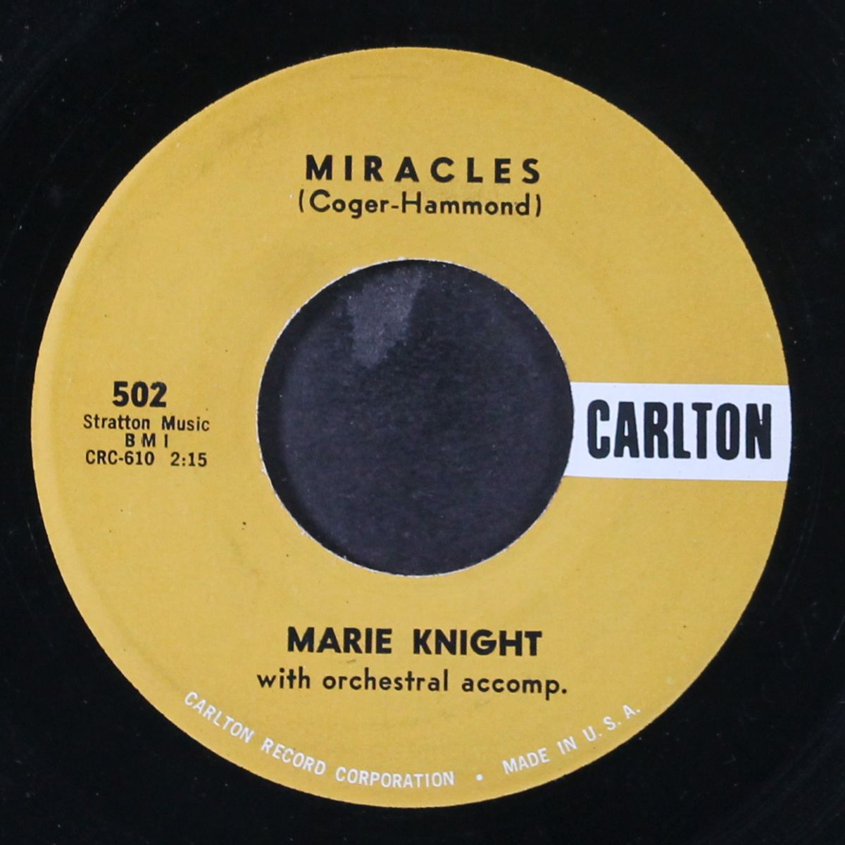 miracles / i can't sit down by MARIE KNIGHT / MARIE & REX