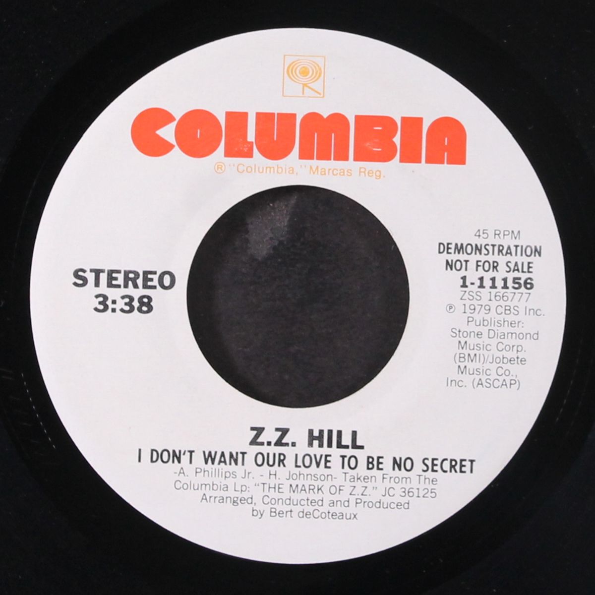 i don't want our love to be no secret / same by Z.Z. HILL