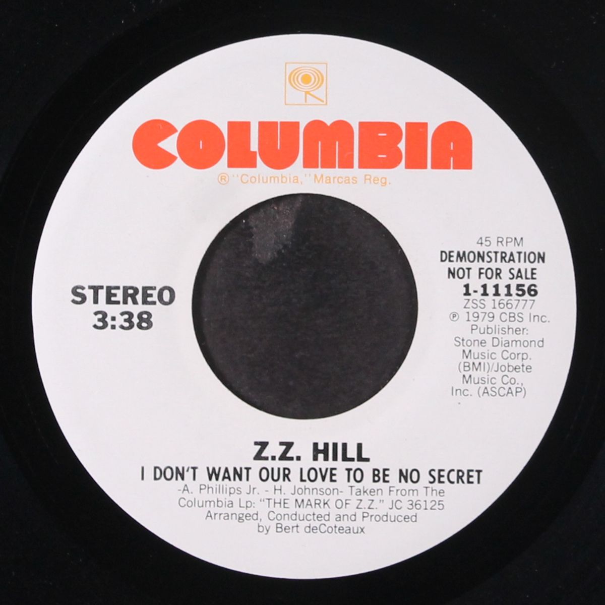 i don't want our love to be no secret / same by Z.Z. HILL