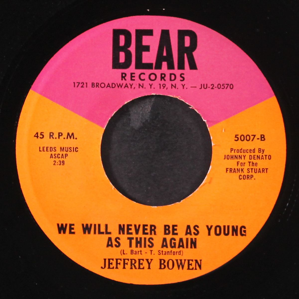we will never be as young as this again by JEFFREY BOWEN