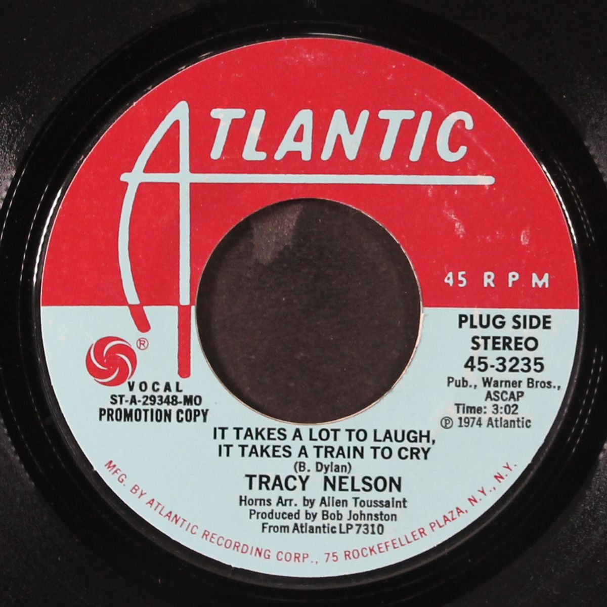 it takes a lot to laugh, it takes a train to cry / mono by TRACY NELSON