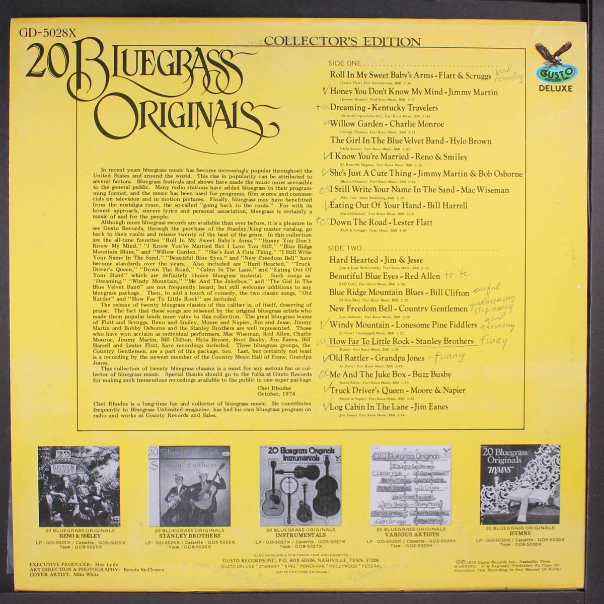 20 bluegrass originals by VARIOUS