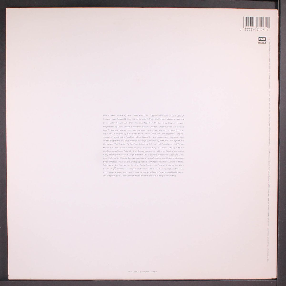 please by PET SHOP BOYS