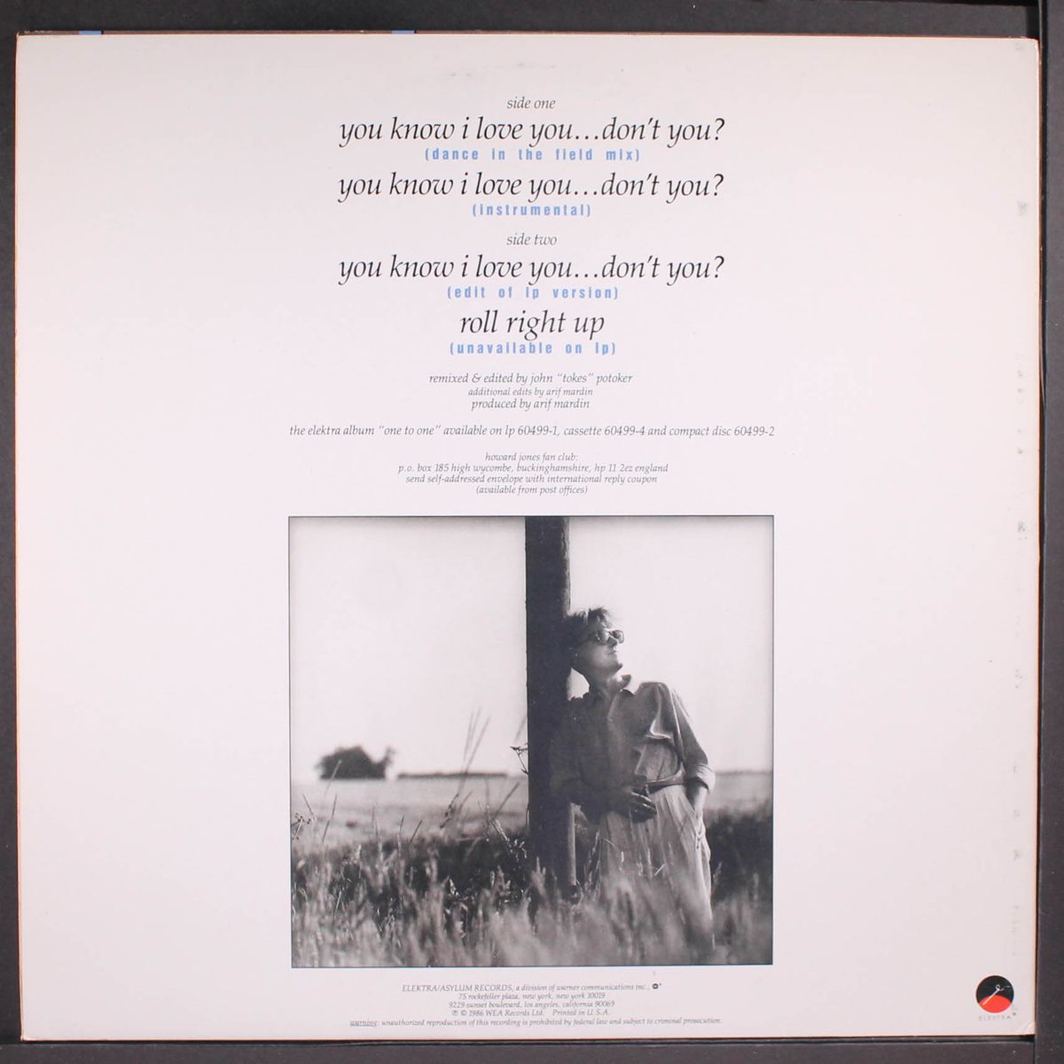 you know i love you...don't you by HOWARD JONES