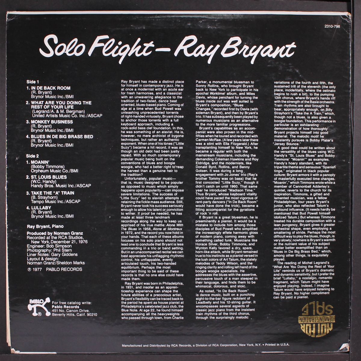 solo flight by RAY BRYANT
