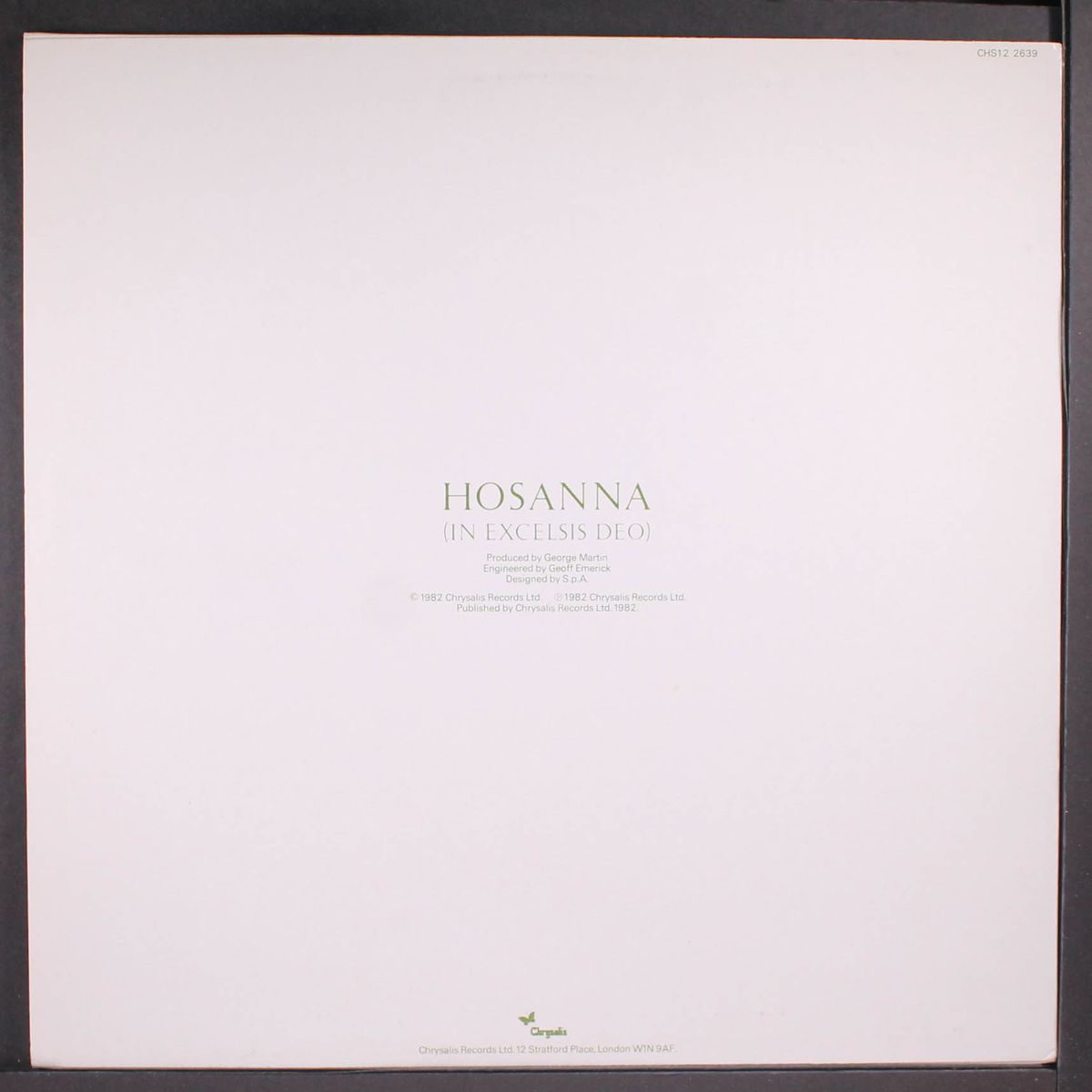 reap the wild wind / hosanna (in excelsis deo) by ULTRAVOX