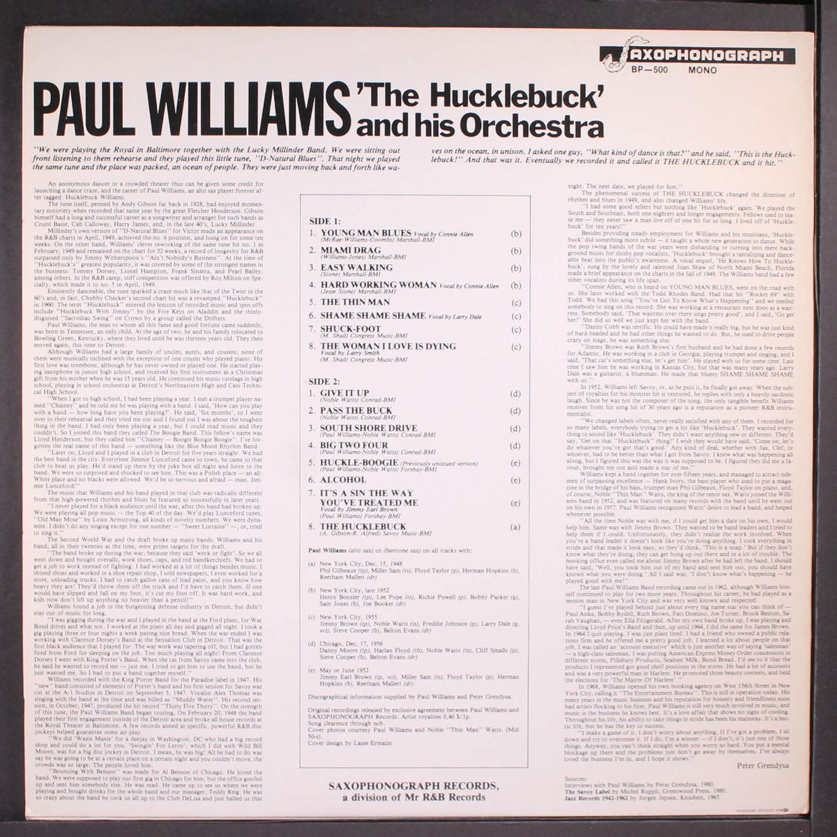 the hucklebuck by PAUL WILLIAMS