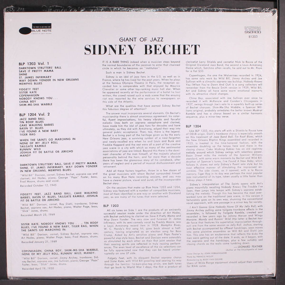 giant of jazz, vol. 1 by SIDNEY BECHET