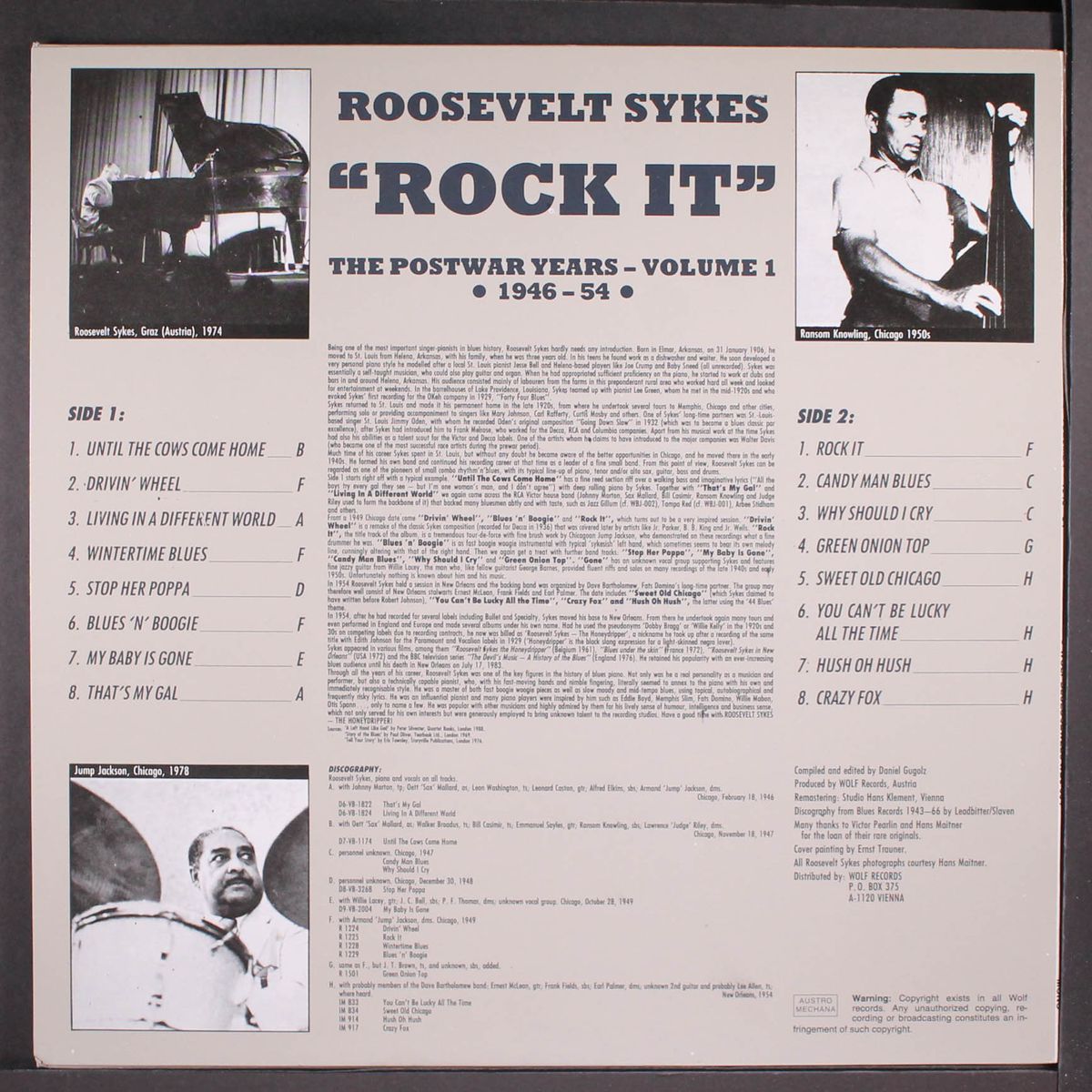 rock it, the postwar years, vol. 1 - '46-'51 by ROOSEVELT SYKES
