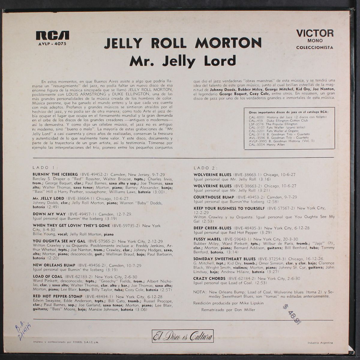 mr. jelly lord by JELLY ROLL MORTON