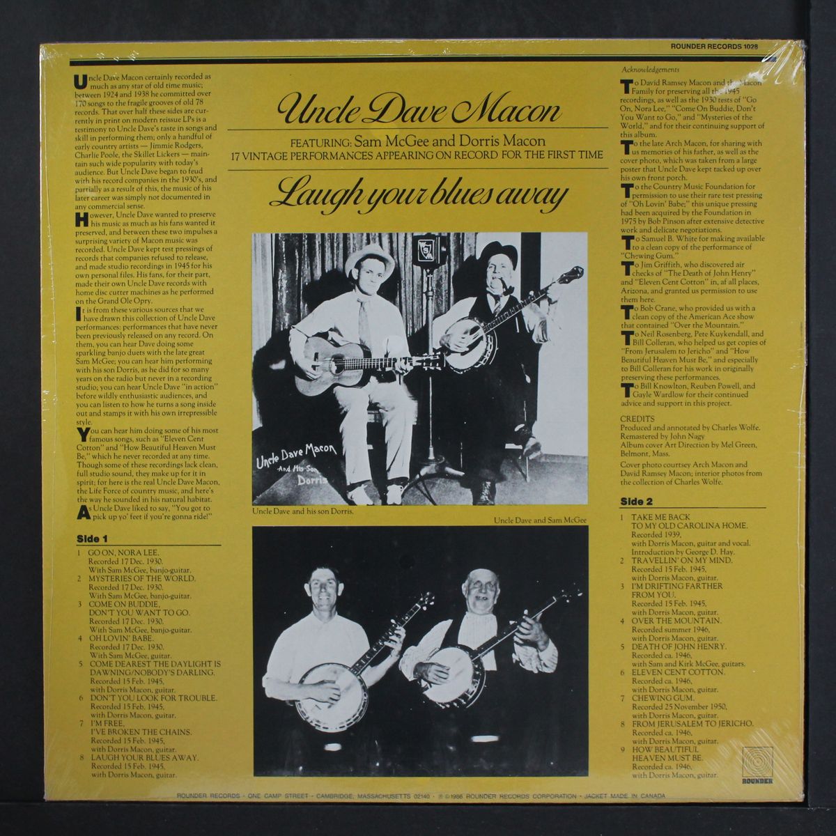 laugh your blues away by UNCLE DAVE MACON