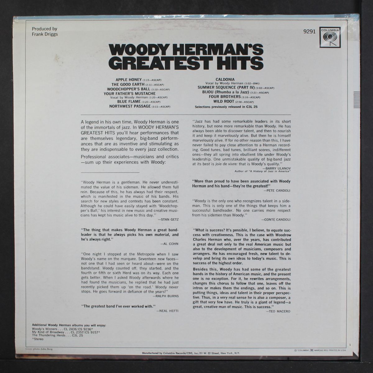 greatest hits by WOODY HERMAN