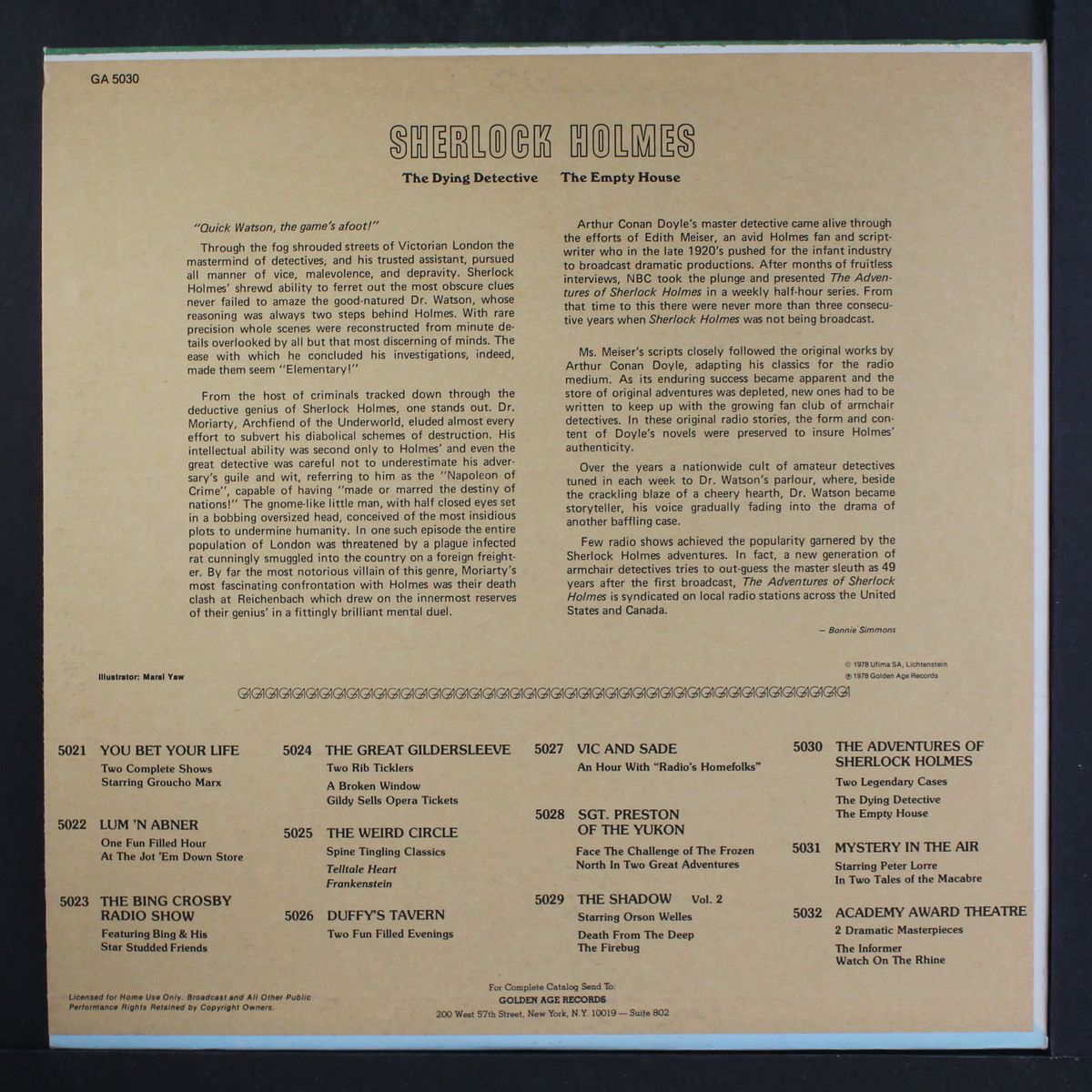 the adventures of sherlock holmes by ORIGINAL RADIO BROADCAST