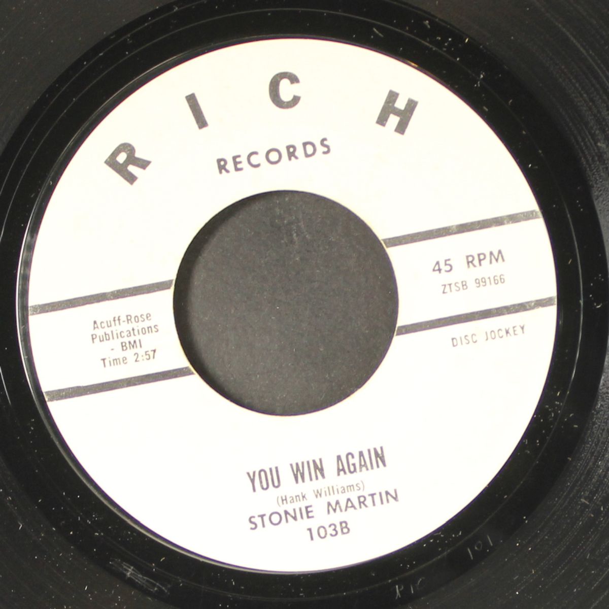 you win again / try your luck on me by STONIE MARTIN