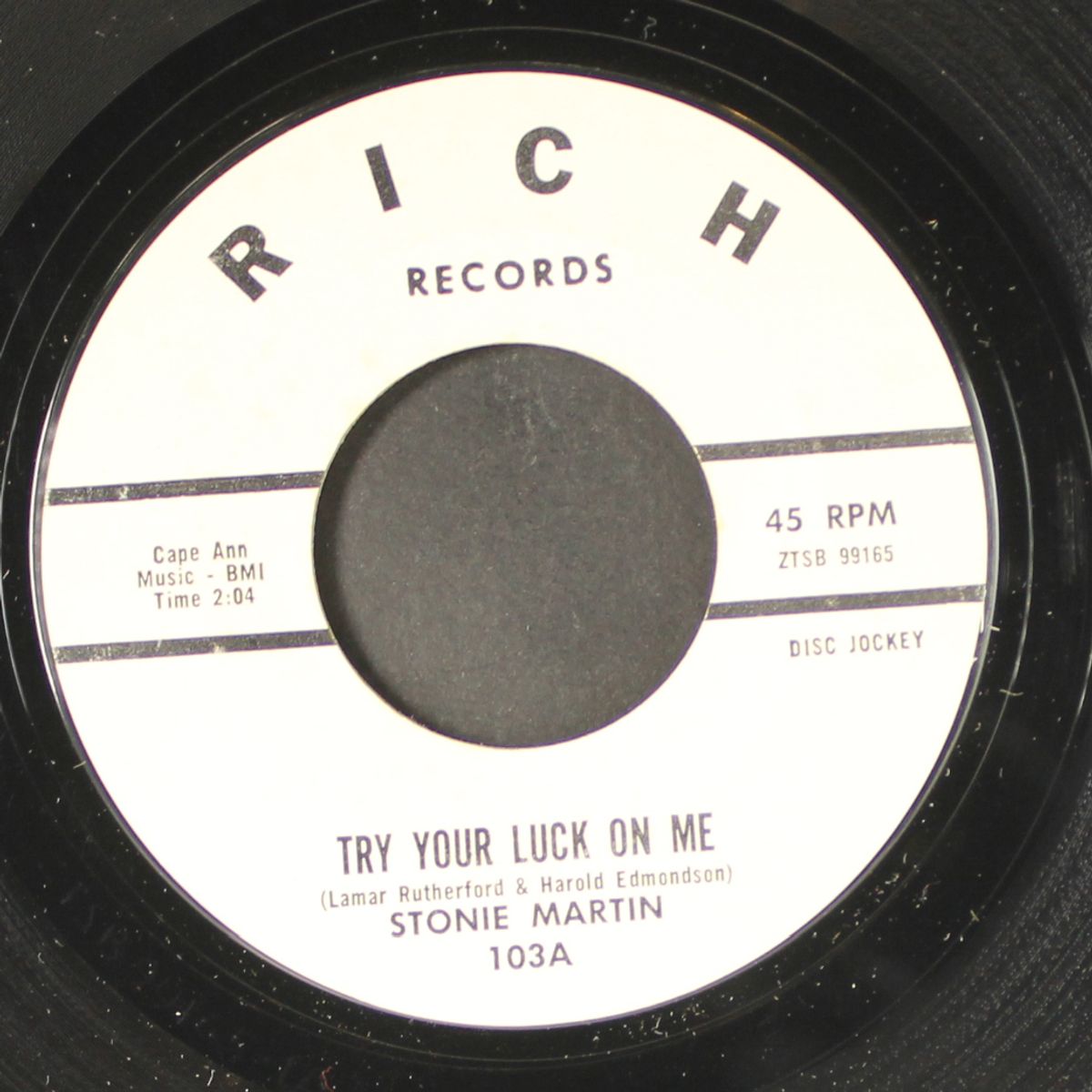 you win again / try your luck on me by STONIE MARTIN
