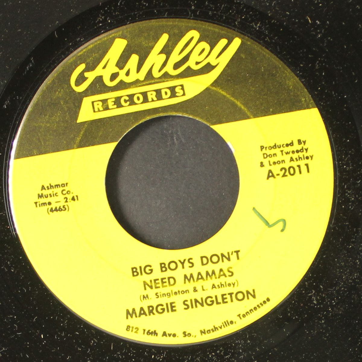 ode to billy joe / big boys don't need mamas by MARGIE SINGLETON