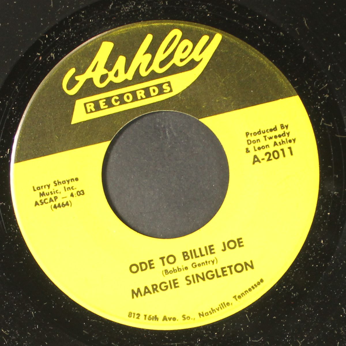 ode to billy joe / big boys don't need mamas by MARGIE SINGLETON
