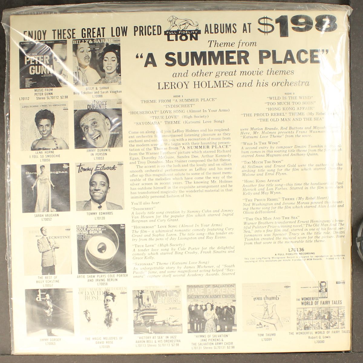 a summer place by LEROY HOLMES