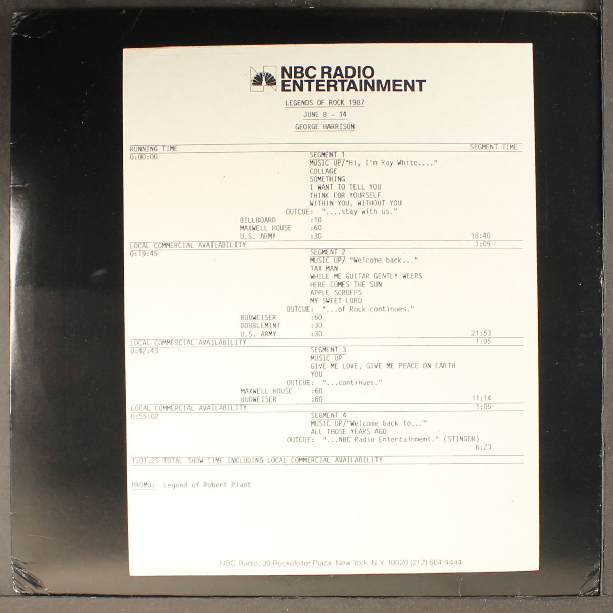 legends of rock 1987, june 8-14 by GEORGE HARRISON