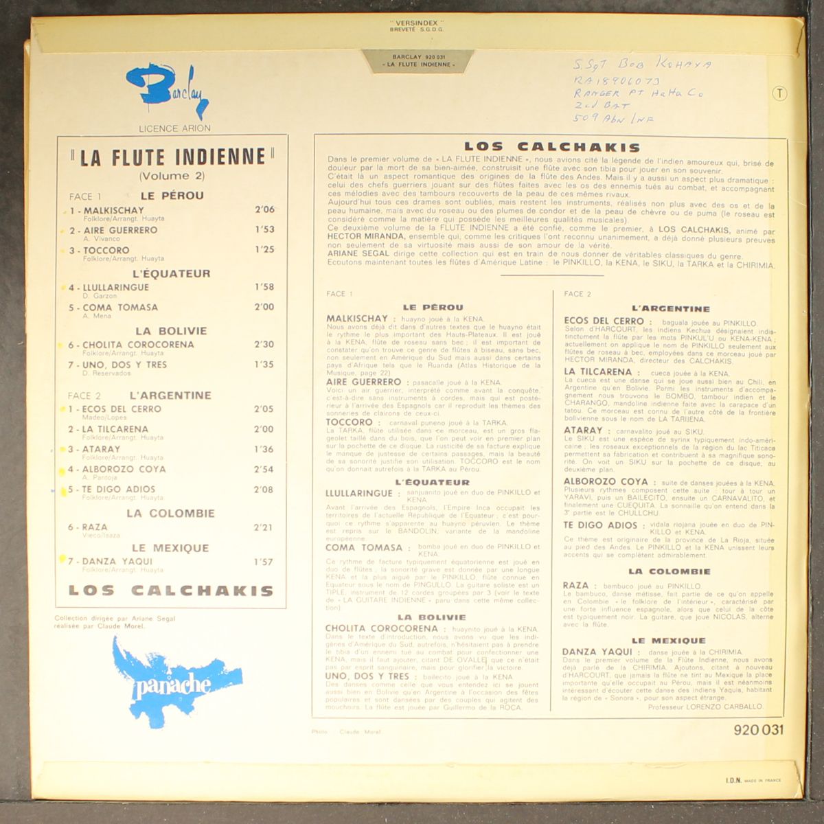 la flute indienne, vol. 2 by LOS CALCHAKIS
