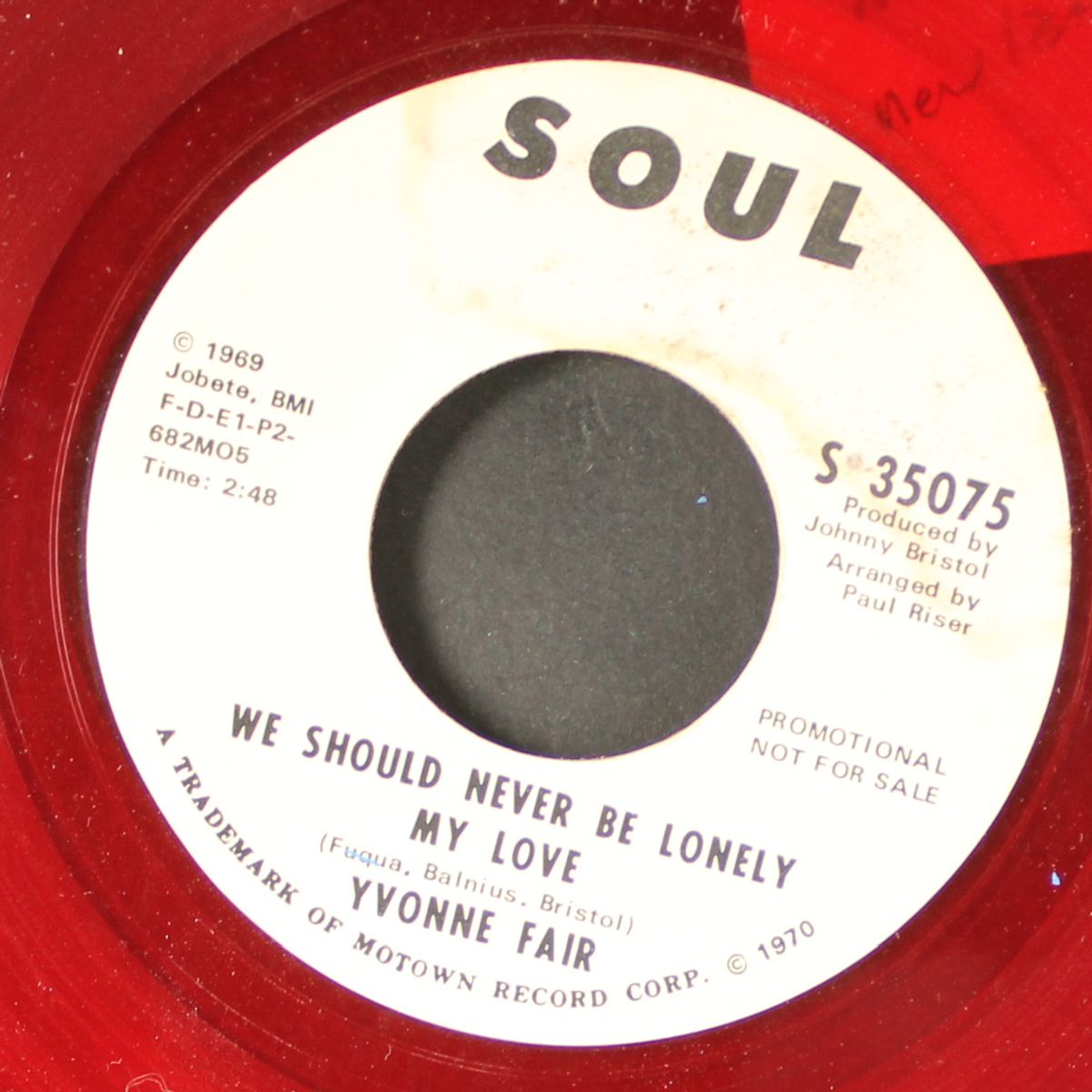 we should never be lonely my love / same by YVONNE FAIR