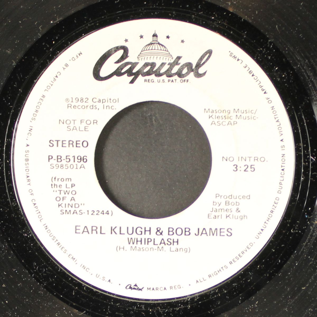 whiplash / same by EARL KLUGH & BOB JAMES