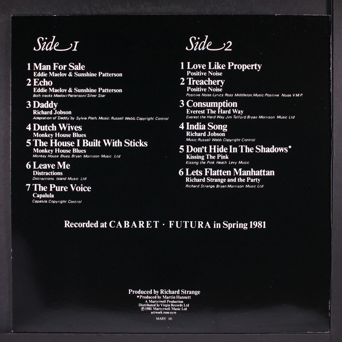 cabaret futura, fools rush in where angels dare to tread by VARIOUS