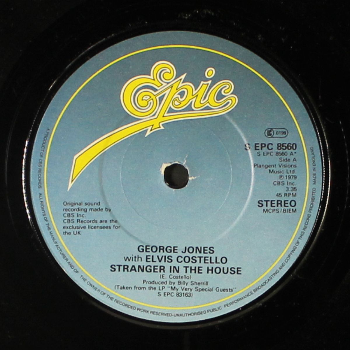 stranger in the house / a drunk can't be a man by GEORGE JONES & ELVIS COSTELLO