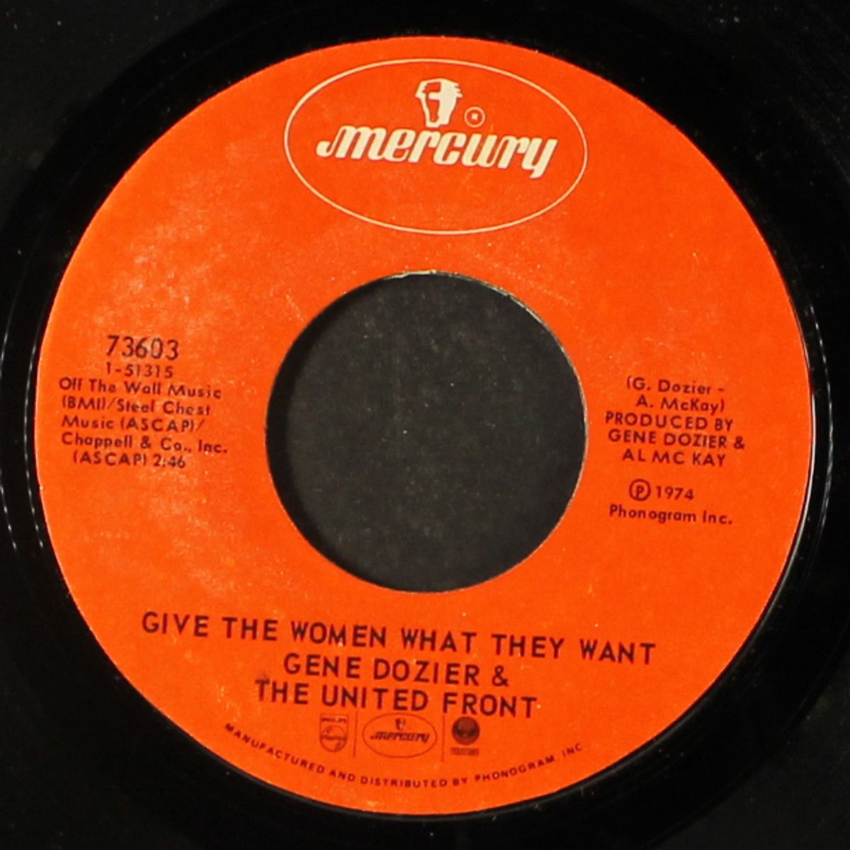 the best girl i ever had / give the women what they want by GENE DOZIER & UNITED FRONT