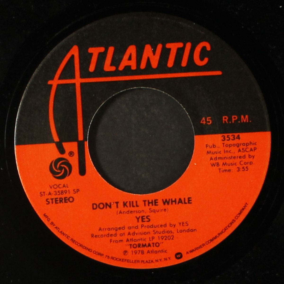 don't kill the whale / release release by YES