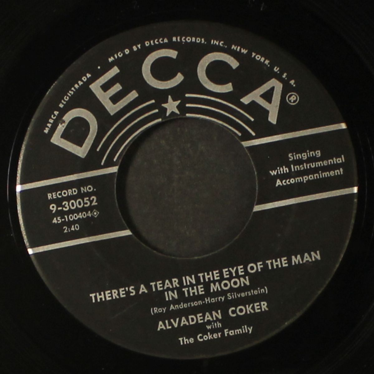 insufficient love / there's a tear in the eye of the man in the moon by ALVADEAN COKER