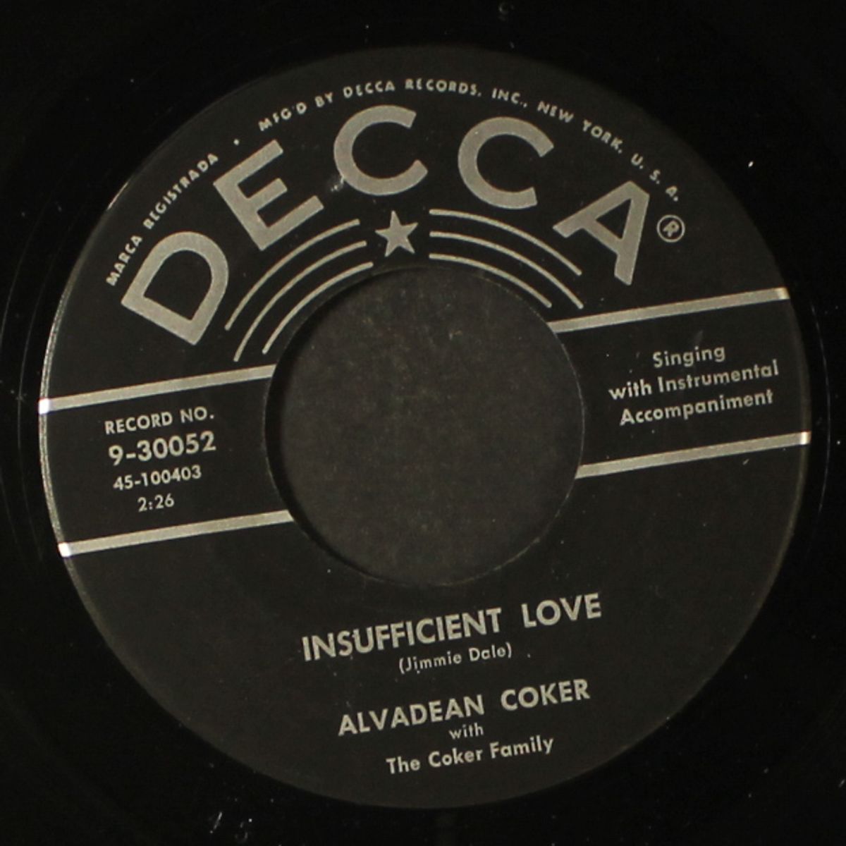 insufficient love / there's a tear in the eye of the man in the moon by ALVADEAN COKER