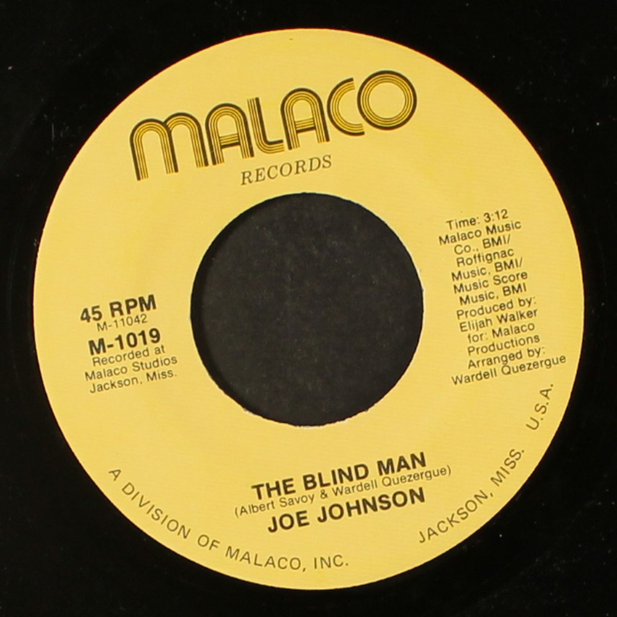 perfect love affair / the blind man by JOE JOHNSON