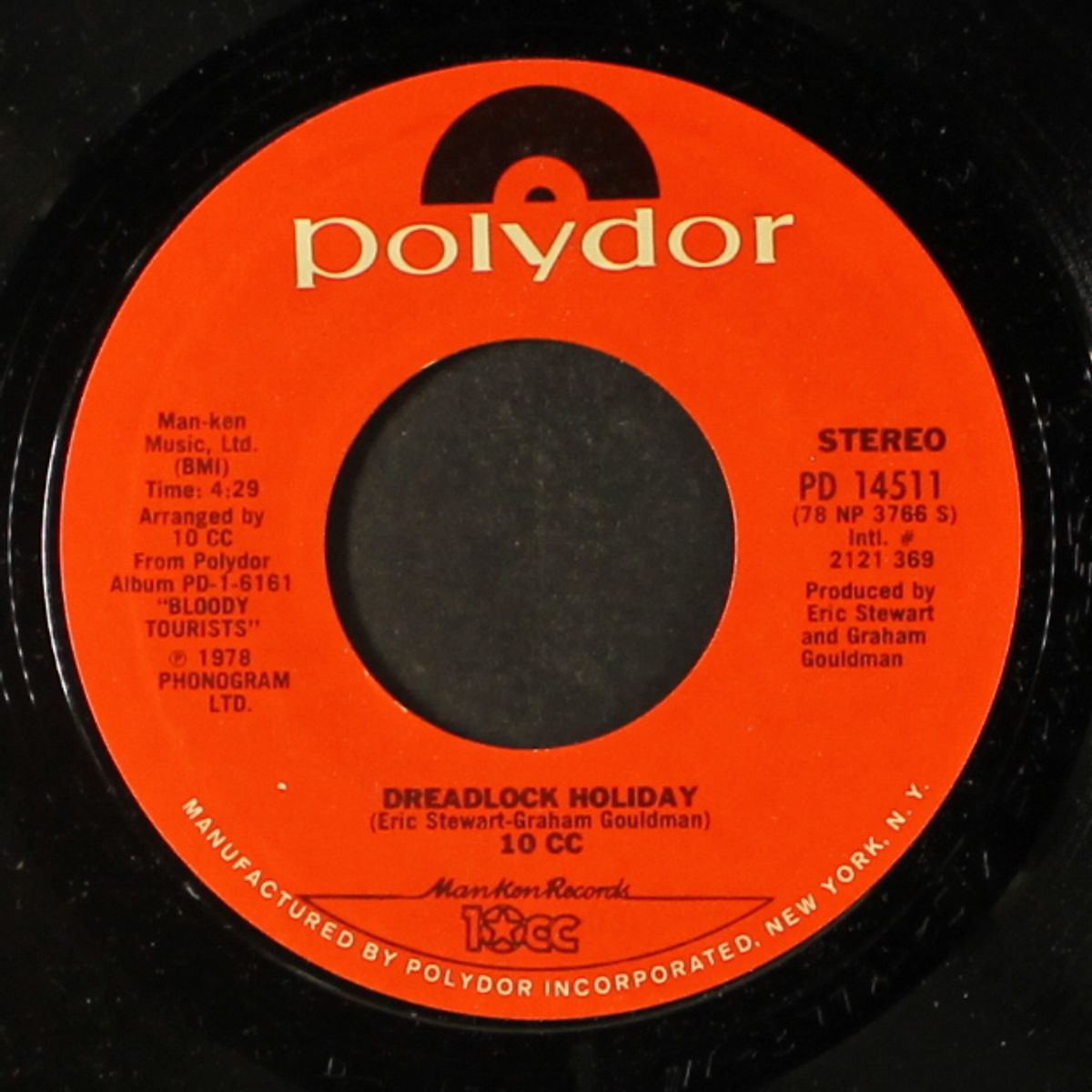 dreadlock holiday / nothing can move me by 10 CC