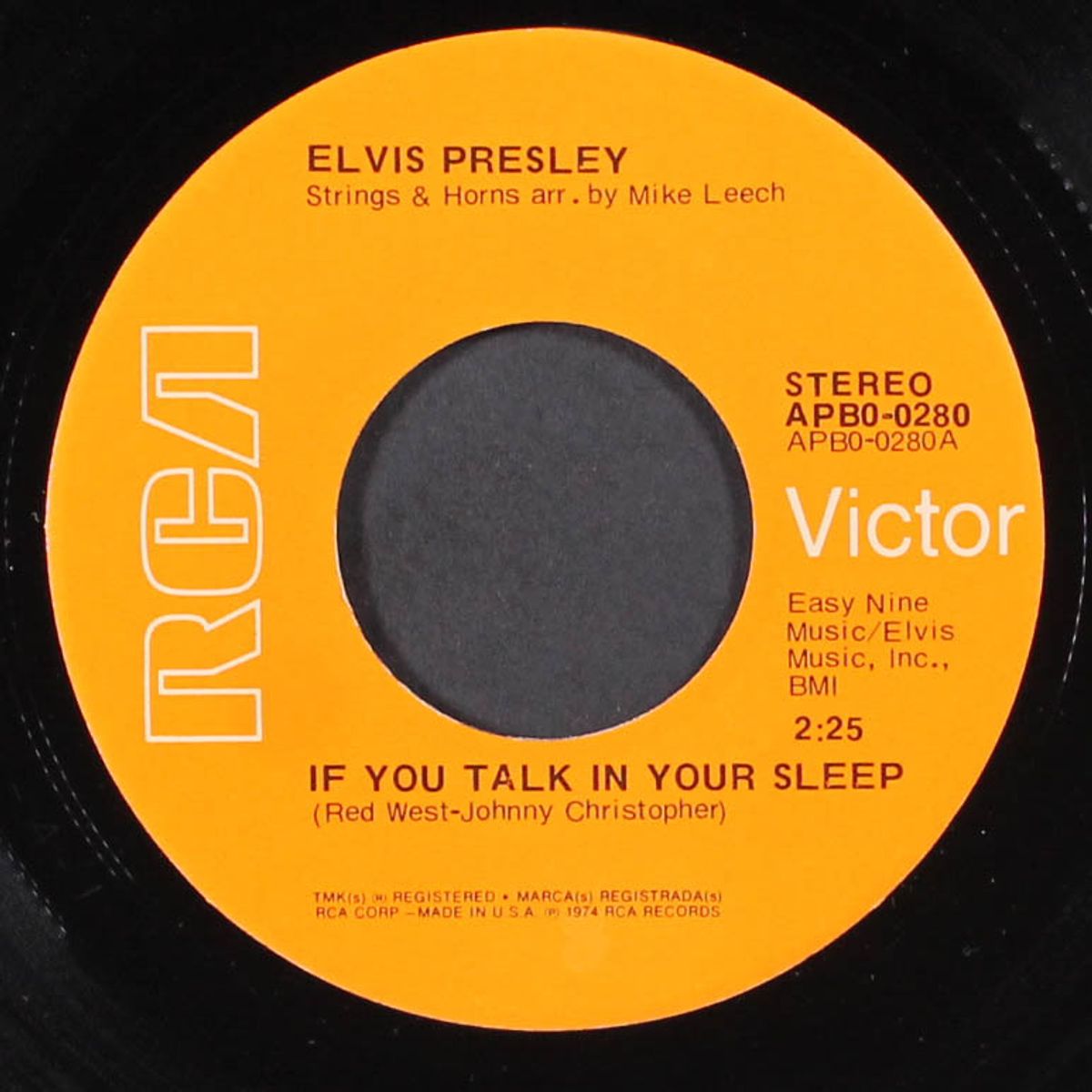 if you talk in your sleep / help me by ELVIS PRESLEY