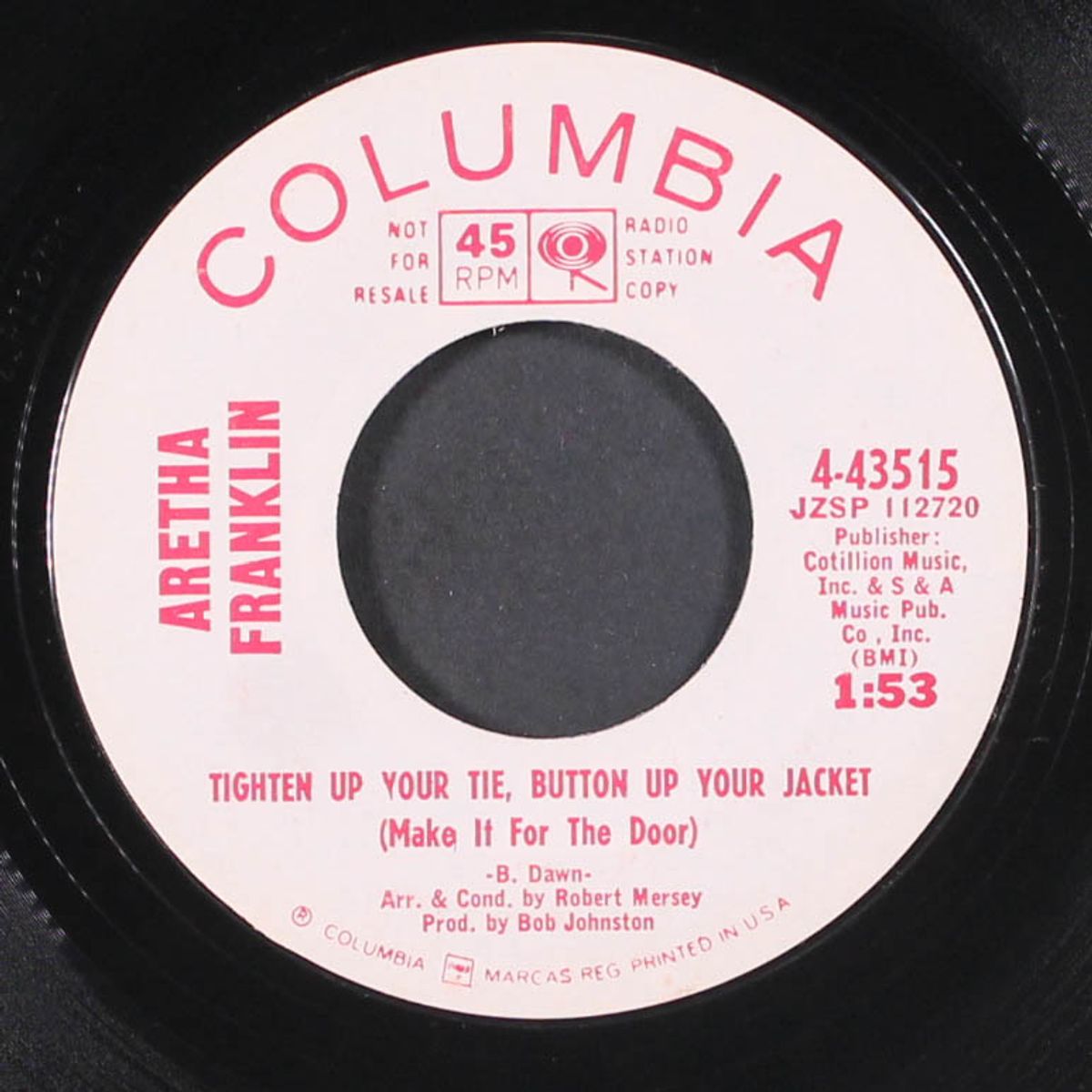 tighten up your tie, button up your jacket / hands off by ARETHA FRANKLIN