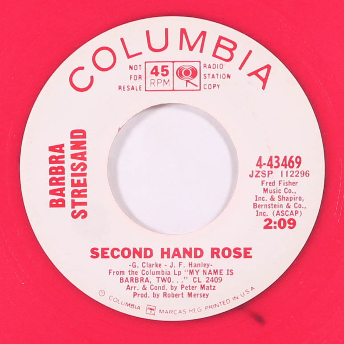 second hand rose / same by BARBRA STREISAND