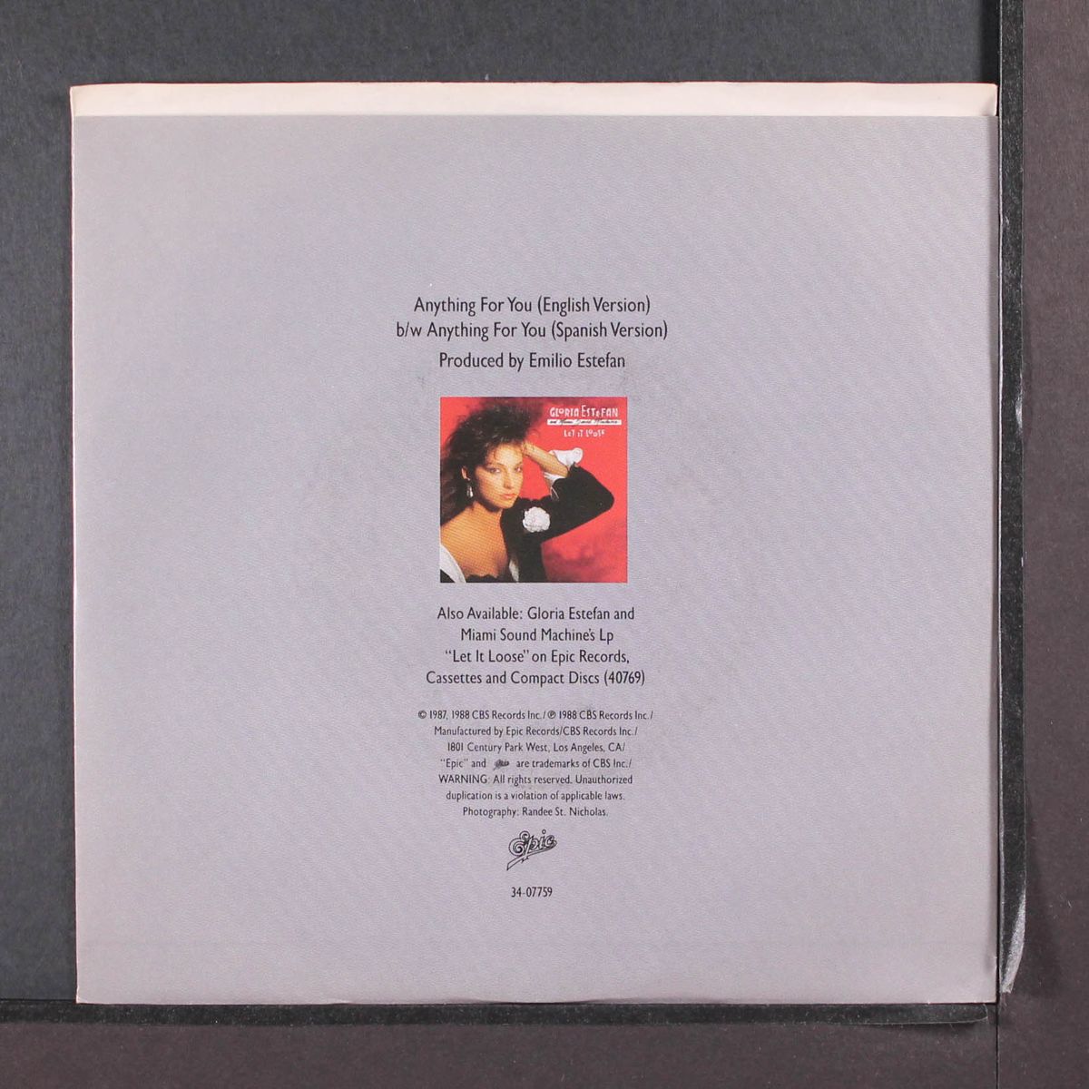 anything for you by GLORIA ESTEFAN & MIAMI SOUND MACHINE