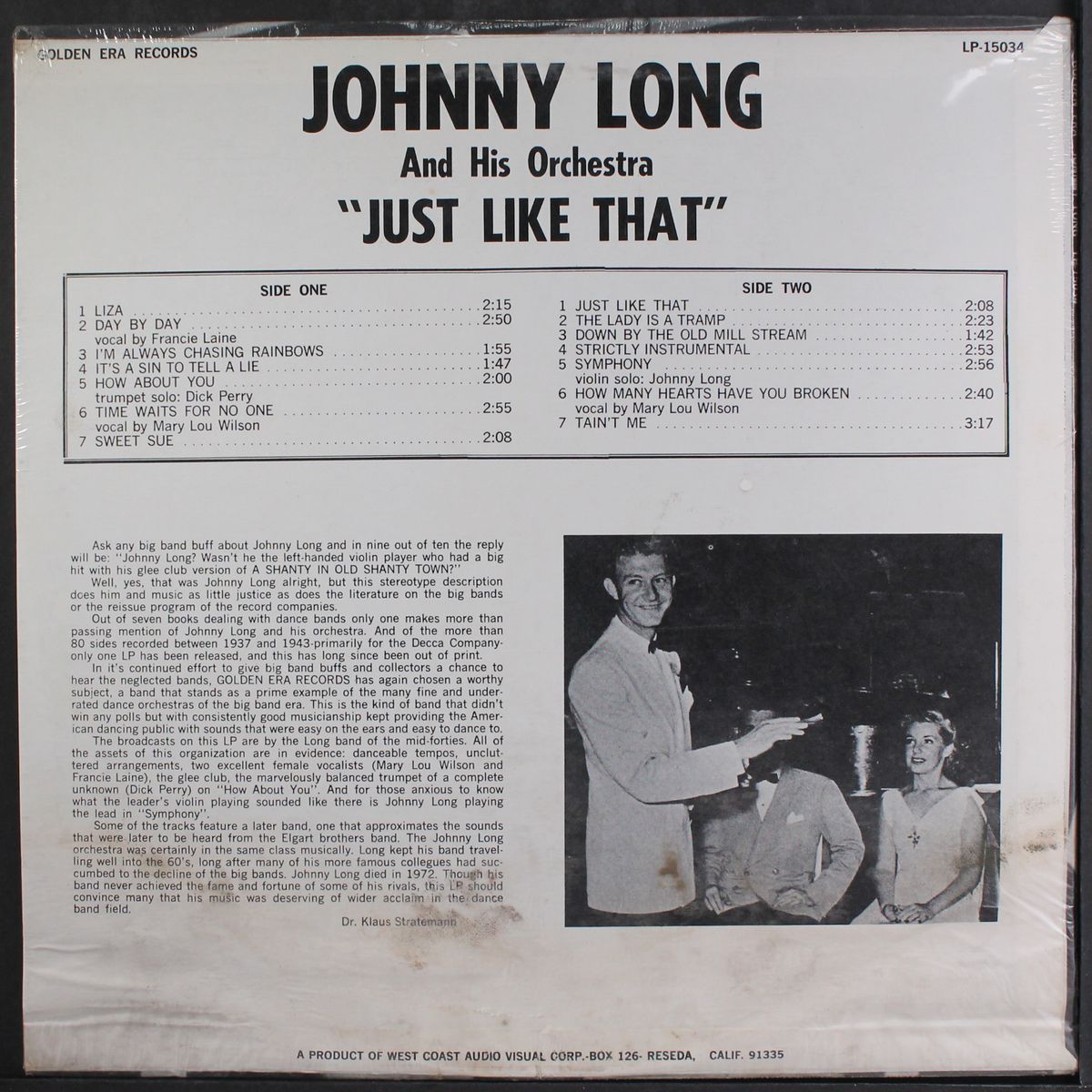 just like that by JOHNNY LONG