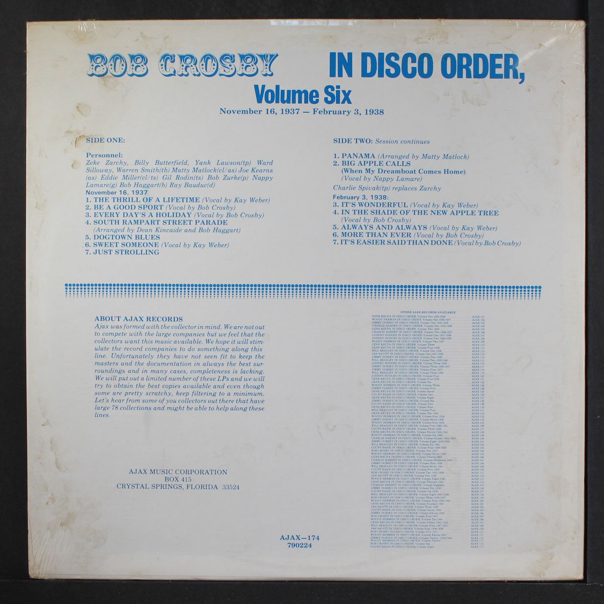 in disco order, vol. 6 by BOB CROSBY