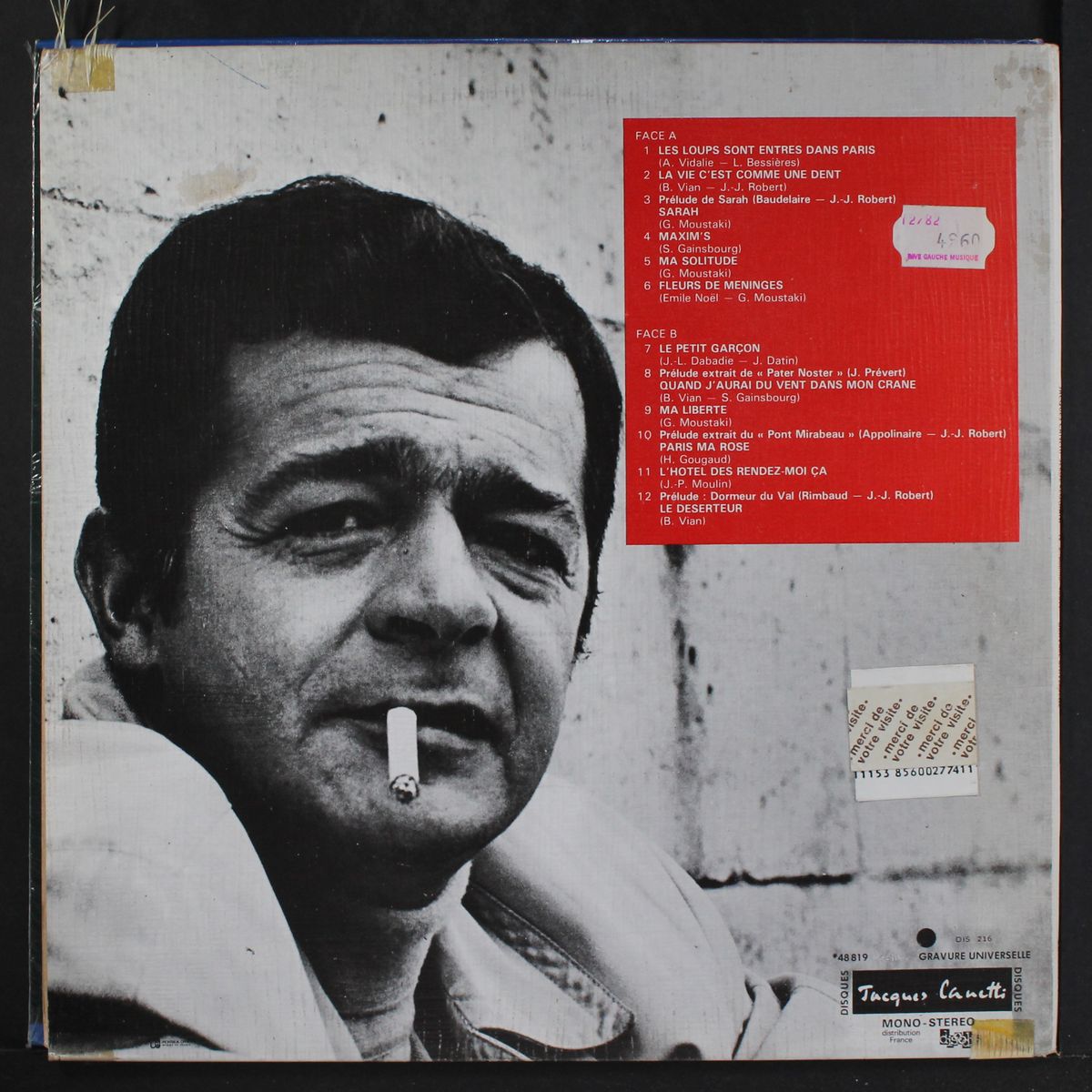 avec les 12 titres originaux by SERGE REGGIANI
